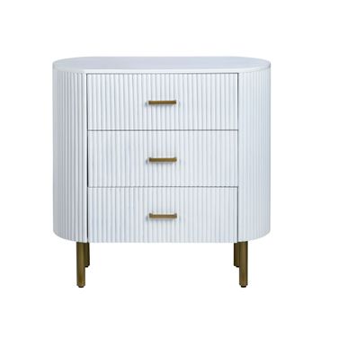 3-Drawer Accent Chest In White