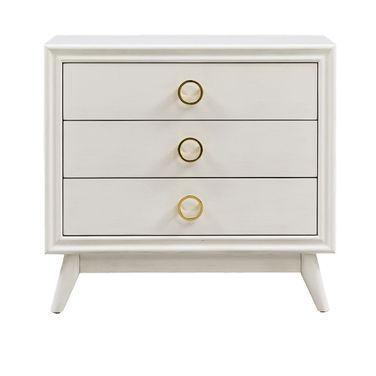 3-Drawer Accent Chest In White