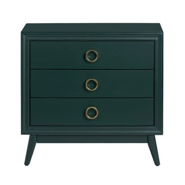 3-Drawer Emerald Accent Chest In Green