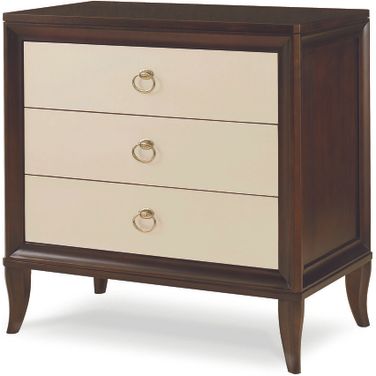 3 Drawer Nightstand In Tribeca and Cream