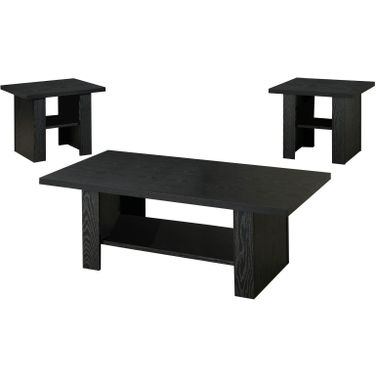 Rodez 3-piece Occasional Table Set Black Oak