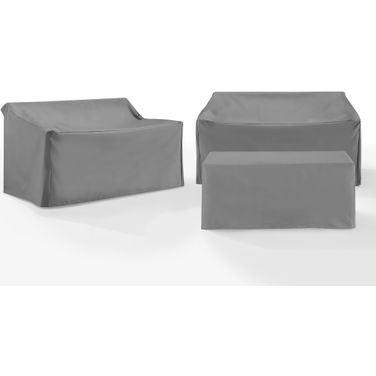 3 Piece Outdoor Furniture Cover Set In Gray
