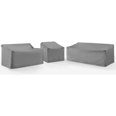 3 Piece Outdoor Sectional Furniture Cover Set In Gray