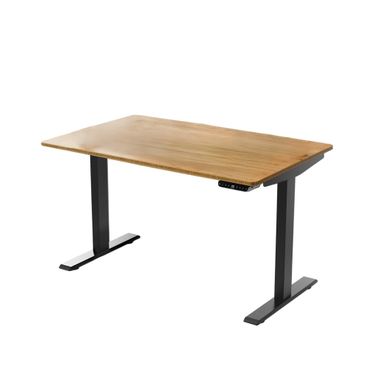 30 Inch Adjustable Stainless Steel Computer Desk In Black and Brown