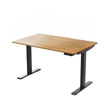 30 Inch Adjustable Stainless Steel Computer Desk In Black and Brown