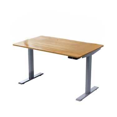 30 Inch Adjustable Stainless Steel Computer Desk In Brown and Gray