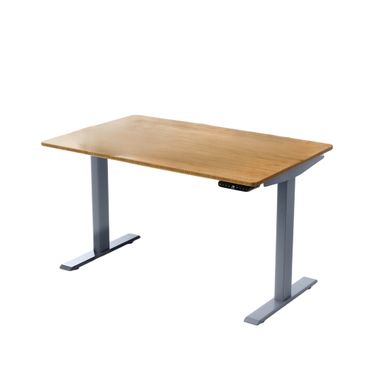 30 Inch Adjustable Stainless Steel Computer Desk In Brown and Gray