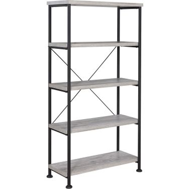 Analiese 4-shelf Bookcase Grey Driftwood