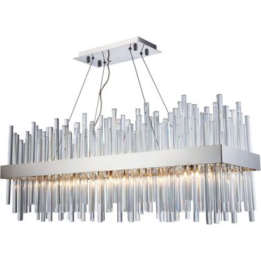 Dallas 12" Chrome 20 Light Chandelier With Clear Royal Cut Crystal Trim