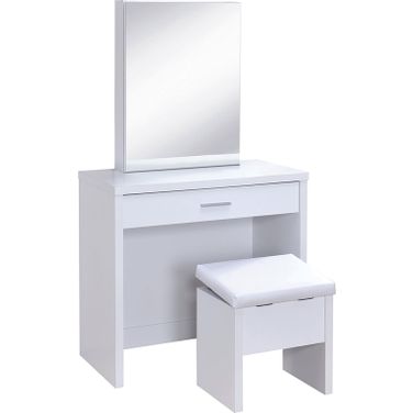 Harvey 2-piece Vanity Set with Lift-Top Stool White
