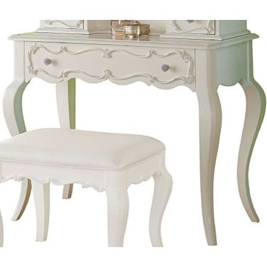 Edalene Vanity Desk In Pearl White