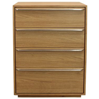 32 Inch Solid Wood Four Drawer Dresser In Natural