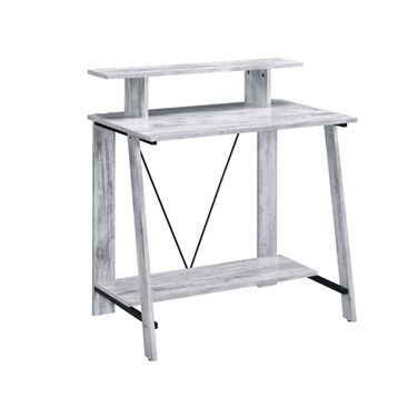32 Inch Writing Desk In Antiqued White