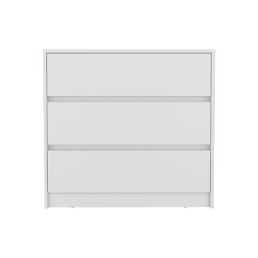 33 Inch Three Drawer Dresser In White