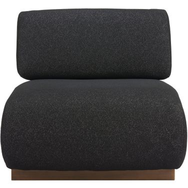 34 Inch Fabric and Upholstered Side Chair In Black and Bronze