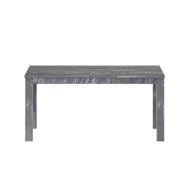 35 Inch Solid Wood Dining Table In Gray