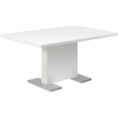 35 x 60 Inch Dining Table In High Glossy White