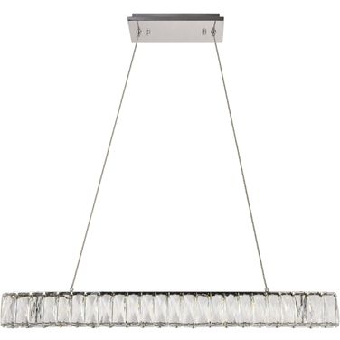 3502D31C Monroe 2" Chrome Chandelier With Clear Royal Cut Crystal Trim