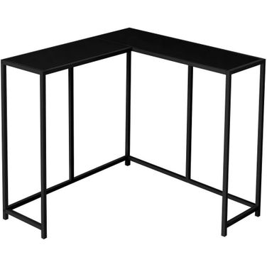 36 Inch Black Corner Console