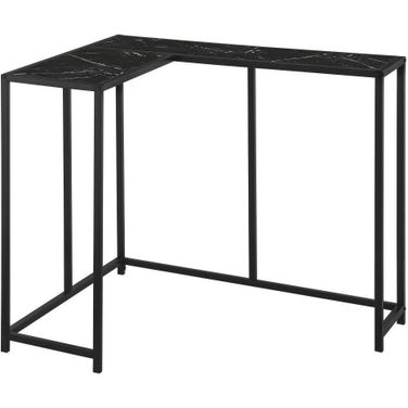 36 Inch Black Marble Corner Console