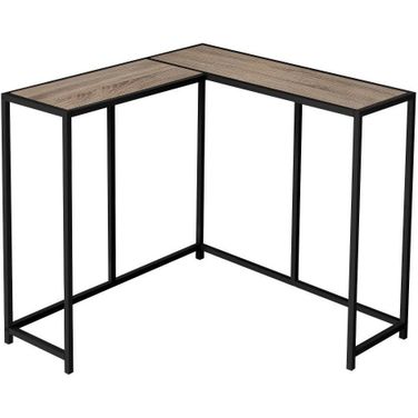 36 Inch Dark Taupe Black Corner Console