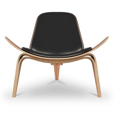36 Inch Faux Leather Lounge Chair In Black and Brown