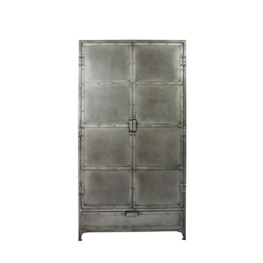36 Inch Iron Drawer Combo Dresser In Silver