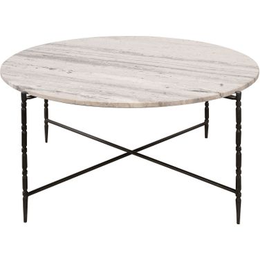 36 Inch Round Cocktail/Coffee Table In Black and Gray