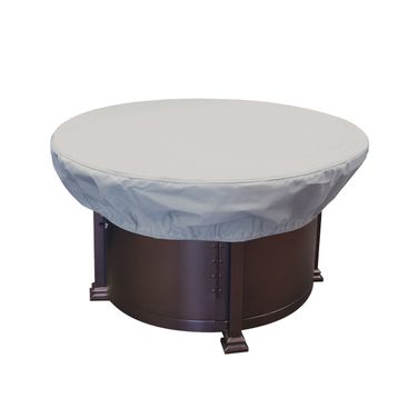 36 Inch Round Fire Pit/Ottoman Cover In Grey