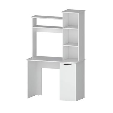 39 Inch Computer Desk with Hutch In White