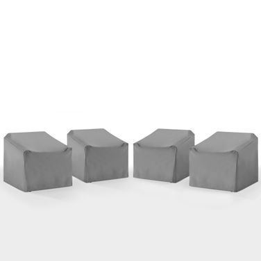 4 Piece Outdoor Chair Furniture Cover Set In Gray