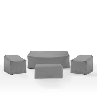 4 Piece Outdoor Furniture Cover Set In Gray