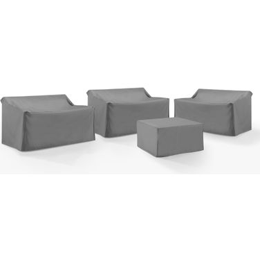 4 Piece Outdoor Sectional Furniture Cover Set In Gray