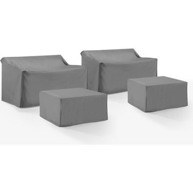 4 Piece Outdoor Sectional Furniture Cover Set In Gray