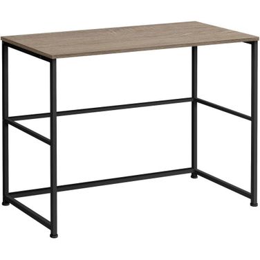 40 Inch Dark Taupe And Black Metal Compter Desk I 7777