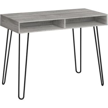 40 Inch Grey And Black Metal Computer Desk I 7773