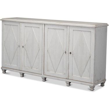 White 4 Doors Sideboard