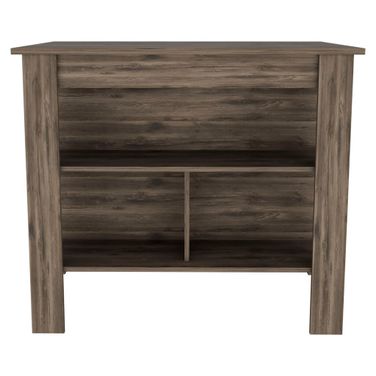 41 Inch Kitchen Island with Storage In Brown