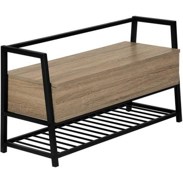 42 Inch Bench In Dark Taupe Storage