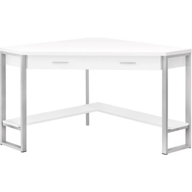42 Inch Computer Desk In White Corner