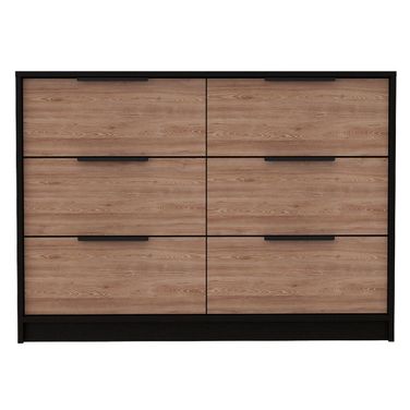 42 Inch Four Drawer Dresser In Black and Brown