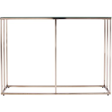 42 Inch Glass Frame Console Table In Clear and Gold