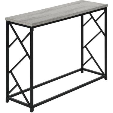 44 Inch Grey Black Metal Hall Console