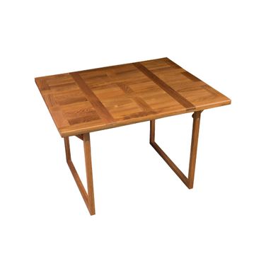 45 Inch Solid Wood Folding Outdoor Side Table In Brown