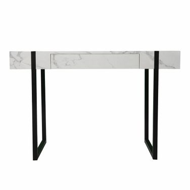 45 Inch Writing Desk In White and Black