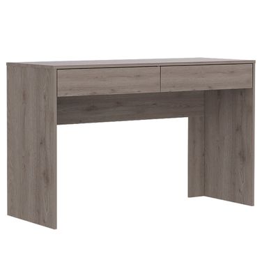 47 Inch Computer Desk with Two Drawers In Light Gray