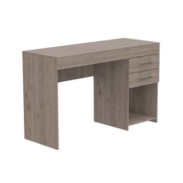 47 Inch Computer Desk with Two Drawers In Light Gray