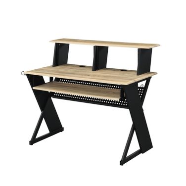 47 Inch Music Desk In Black and Natural