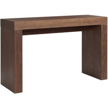 47 Inch Wood Block Console Table In Brown