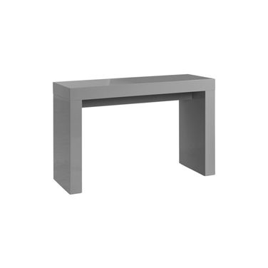 47 Inch Wood Block Console Table In Gray